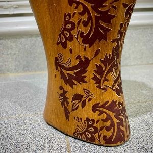 Brown ceramic vase home decoration.